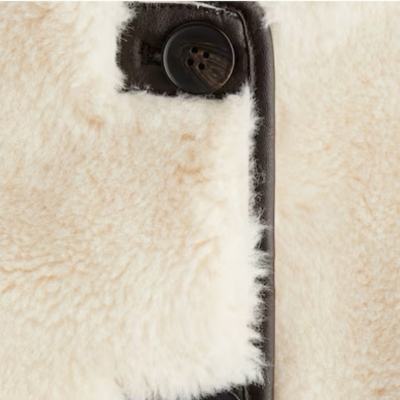 H&M Cream Teddy Jacket with dark brown Accents - Picture 4 of 4